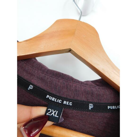 Public Rec Men's Purple Short Sleeve Stretch Polo Shirt Size 2XL Golf Preppy - Picture 3 of 5